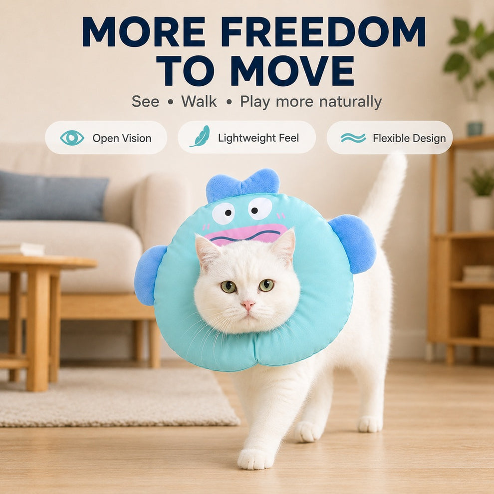 Paws in Awe Soft Cat Recovery Collar for Eating & Sleeping - Adjustable Cone Alternative image 9