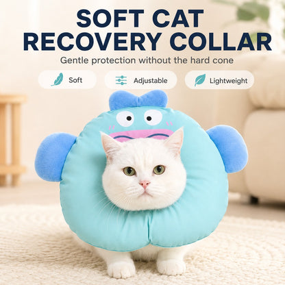 Paws in Awe Soft Cat Recovery Collar for Eating & Sleeping - Adjustable Cone Alternative image 5