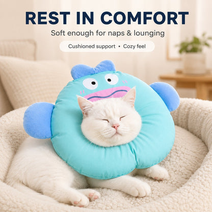 Paws in Awe Soft Cat Recovery Collar for Eating & Sleeping - Adjustable Cone Alternative image 3