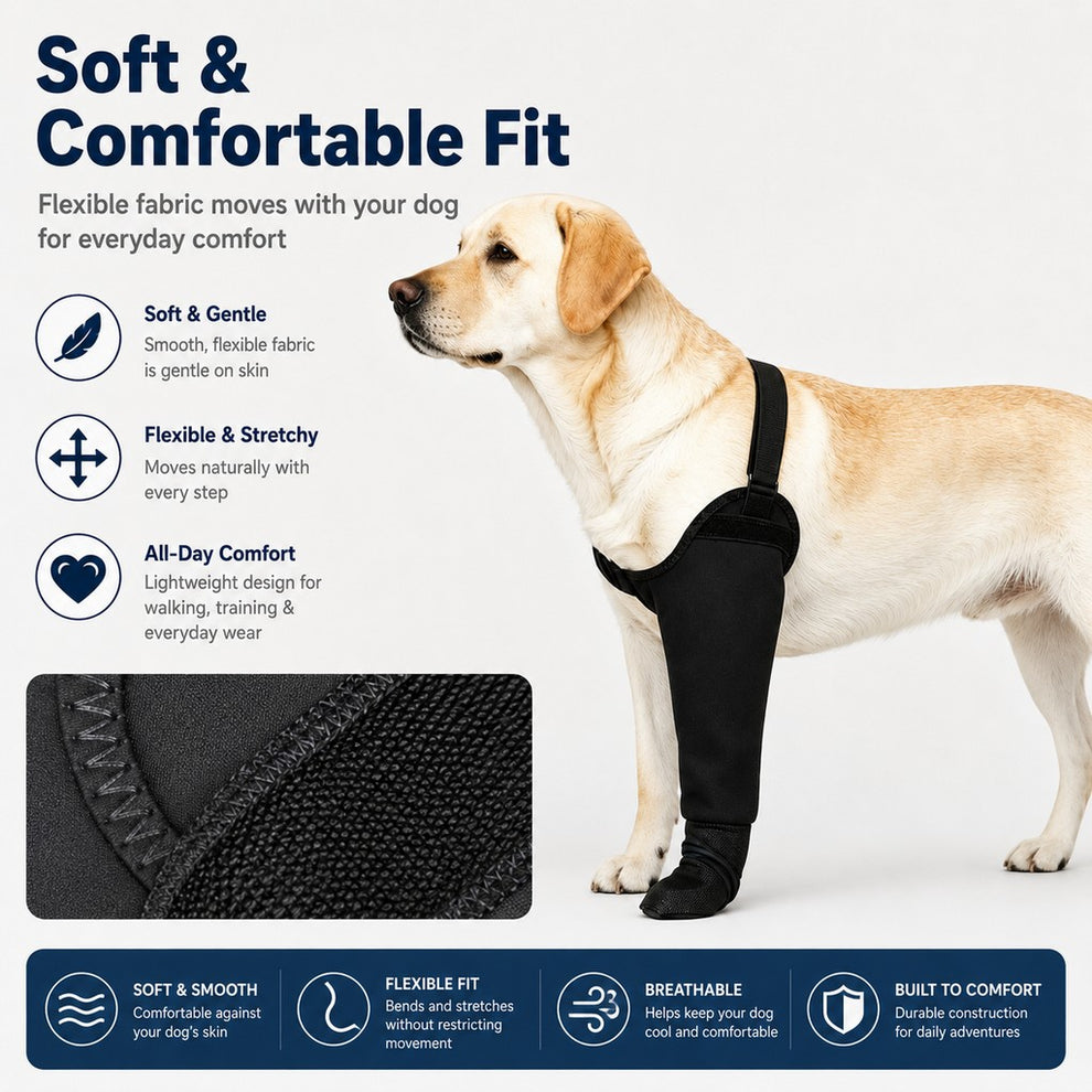 Paws in Awe Dog Front Leg Protective Sleeve for Recovery & Walks - Helps Reduce Licking image 6
