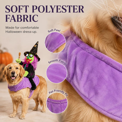 Paws in Awe 3D Witch Rider Halloween Pet Costume for Trick-or-Treating, Parties & Photos – Instant Funny Look for Dogs & Cats image 5
