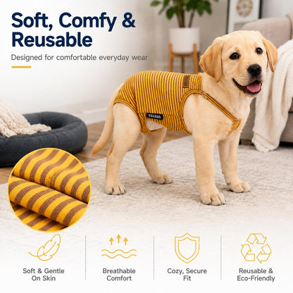 Paws in Awe Washable Female Dog Heat Pants for Home & Furniture Protection - Adjustable Sanitary Diaper with Shoulder Straps image 7