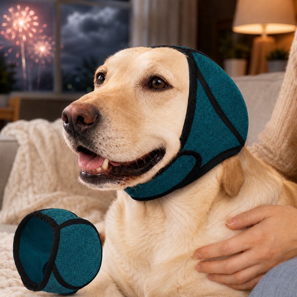 Paws in Awe Dog Ear Cover for Swimming, Bath Time & Loud Noise Comfort - Soft Calming Ear Muff to Help Keep Water & Debris Out image 14