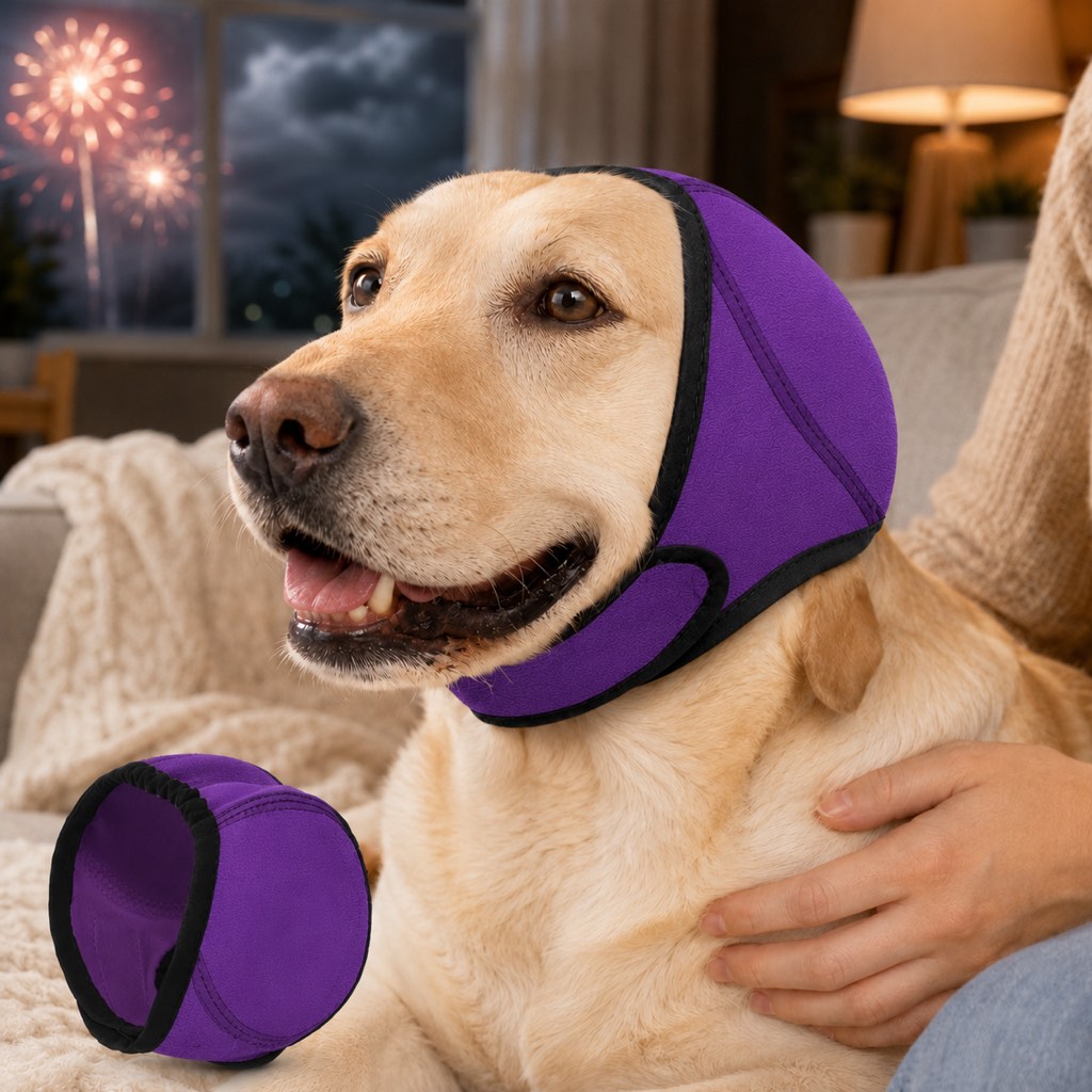 Paws in Awe Dog Ear Cover for Swimming, Bath Time & Loud Noise Comfort - Soft Calming Ear Muff to Help Keep Water & Debris Out image 13