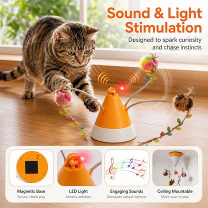 Sound and light stimulation cat teaser toy