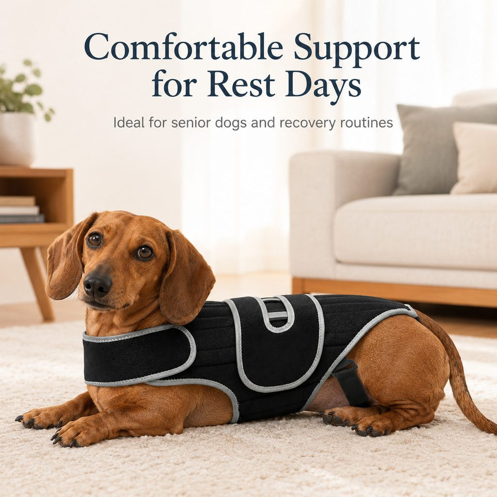 Paws in Awe SpineGuard Dog Back Support Vest for Dachshunds & Corgis - Adjustable Spinal Support Brace for Senior Dogs, Recovery Days & Gentle Walks image 4