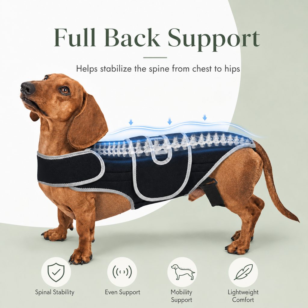 Paws in Awe SpineGuard Dog Back Support Vest for Dachshunds & Corgis - Adjustable Spinal Support Brace for Senior Dogs, Recovery Days & Gentle Walks image 3