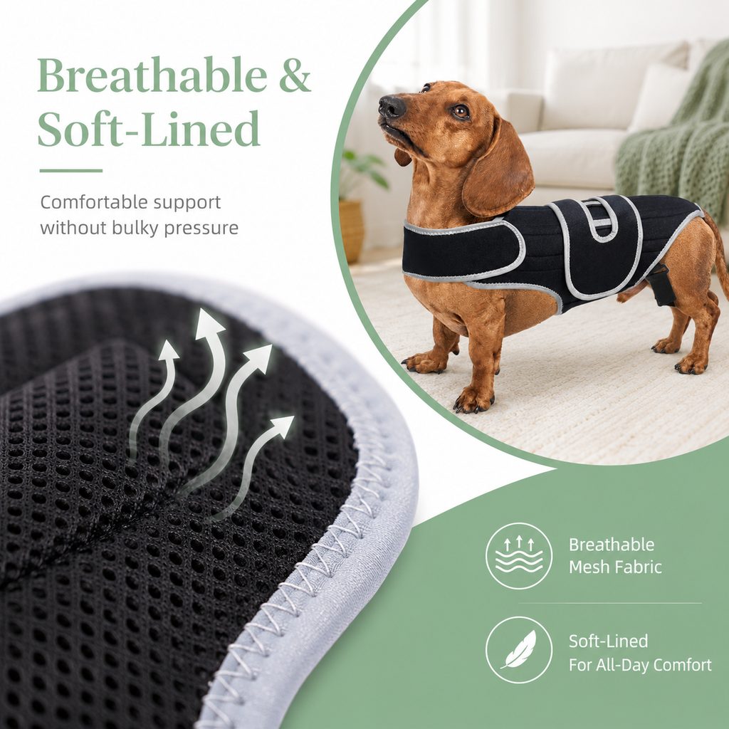 Paws in Awe SpineGuard Dog Back Support Vest for Dachshunds & Corgis - Adjustable Spinal Support Brace for Senior Dogs, Recovery Days & Gentle Walks image 7