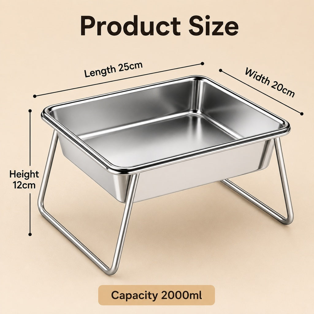 Paws in Awe Elevated 304 Stainless Steel Pet Bowl with Stand for Cats & Dogs - Anti-Tip Raised Feeder for Cleaner Meals image 10