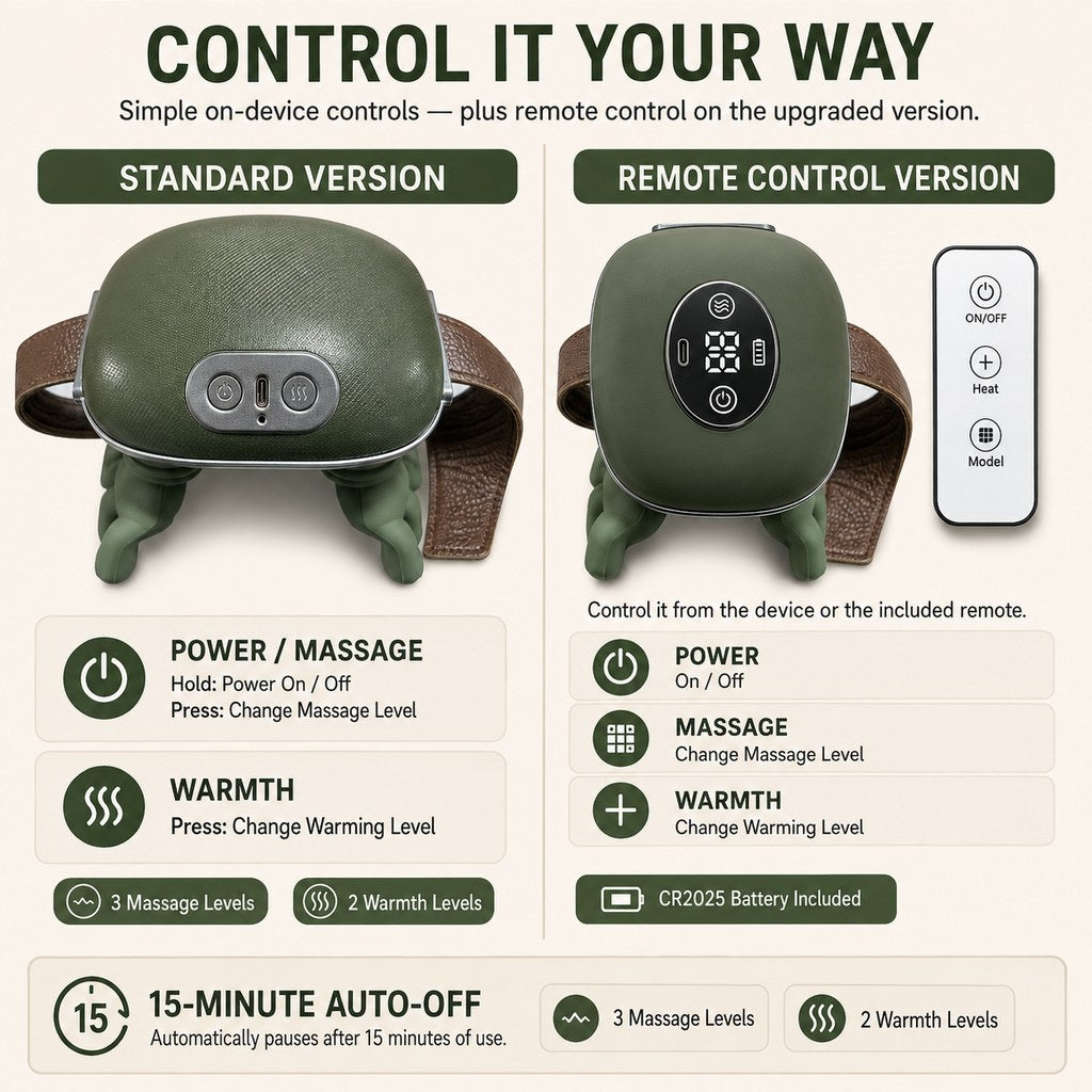 Standard and remote control dog massager operation guide