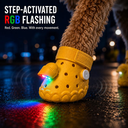 Paws in Awe Step-Activated RGB Light-Up Dog Boots for Night Walks – Low-Light Visibility & Lightweight EVA Paw Coverage image 4