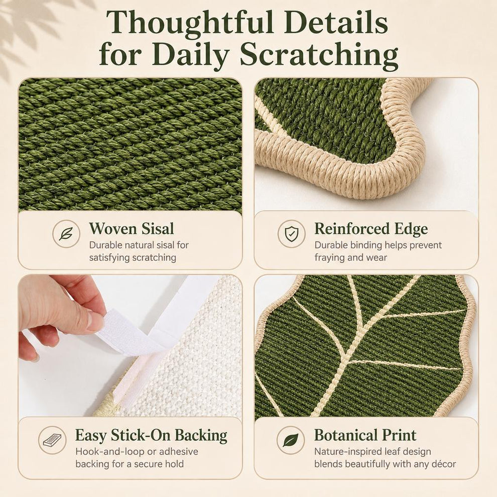 Stick-on sisal cat scratcher details