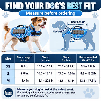 Studded collar, protective panels and built-in handle on dog vest