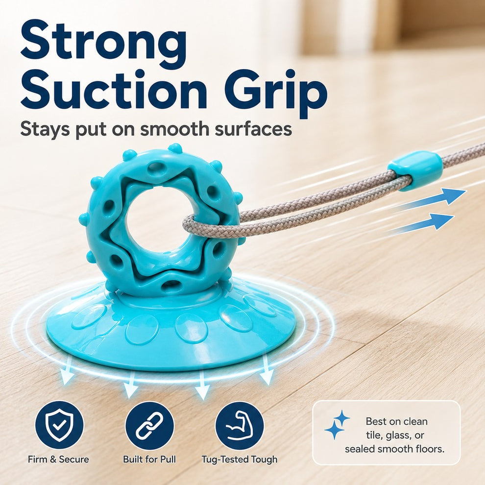 Paws in Awe Suction Cup Dog Chew & Tug Toy for Indoor Play - Helps Redirect Shoe Chewing & Burn Boredom image 5