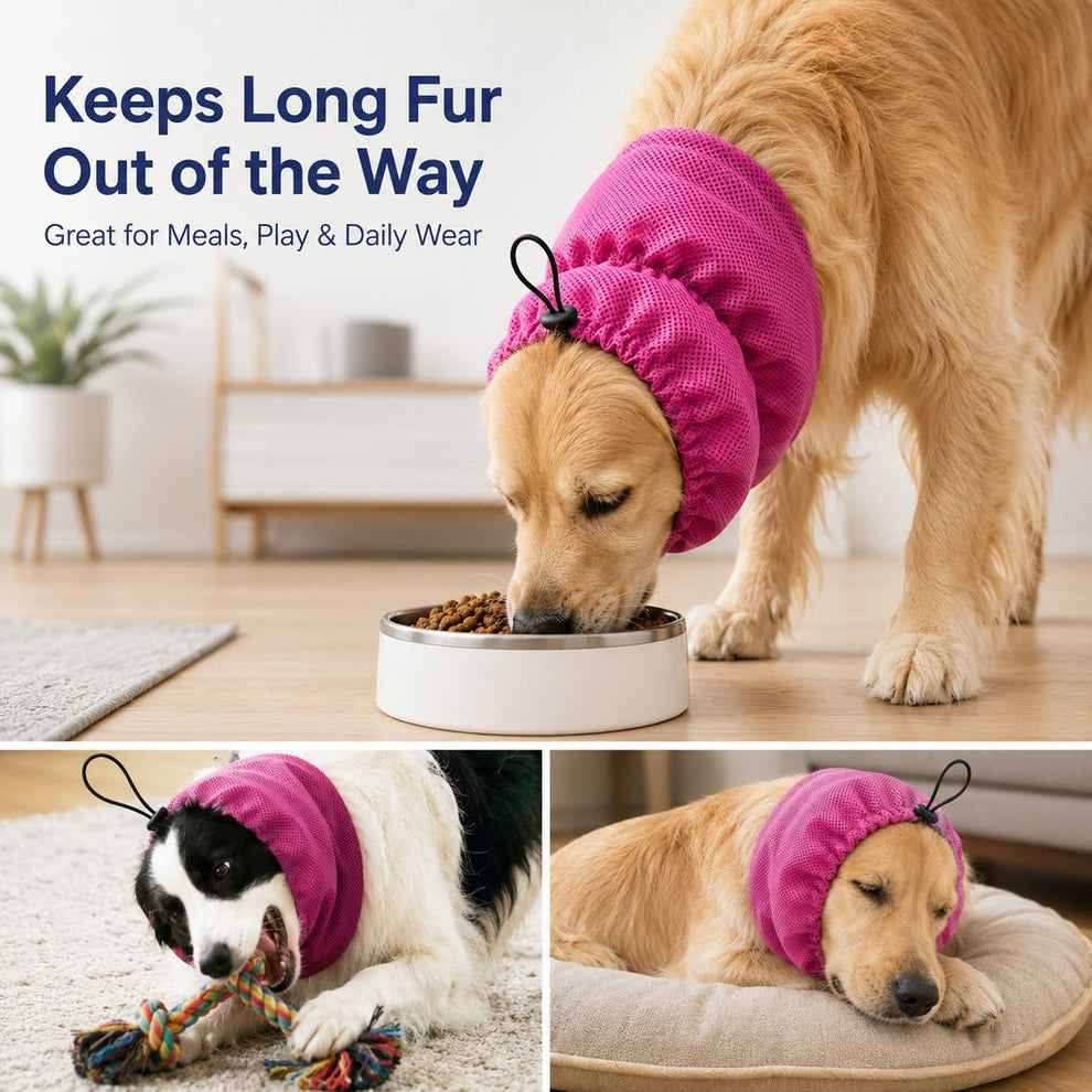 Paws in Awe Water-Activated Dog Cooling Snood for Summer Walks - Lightweight Neck & Ear Cooler for Hot Weather, Beach Days & Long-Fur Dogs image 8