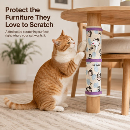 Table leg cat scratcher furniture protector