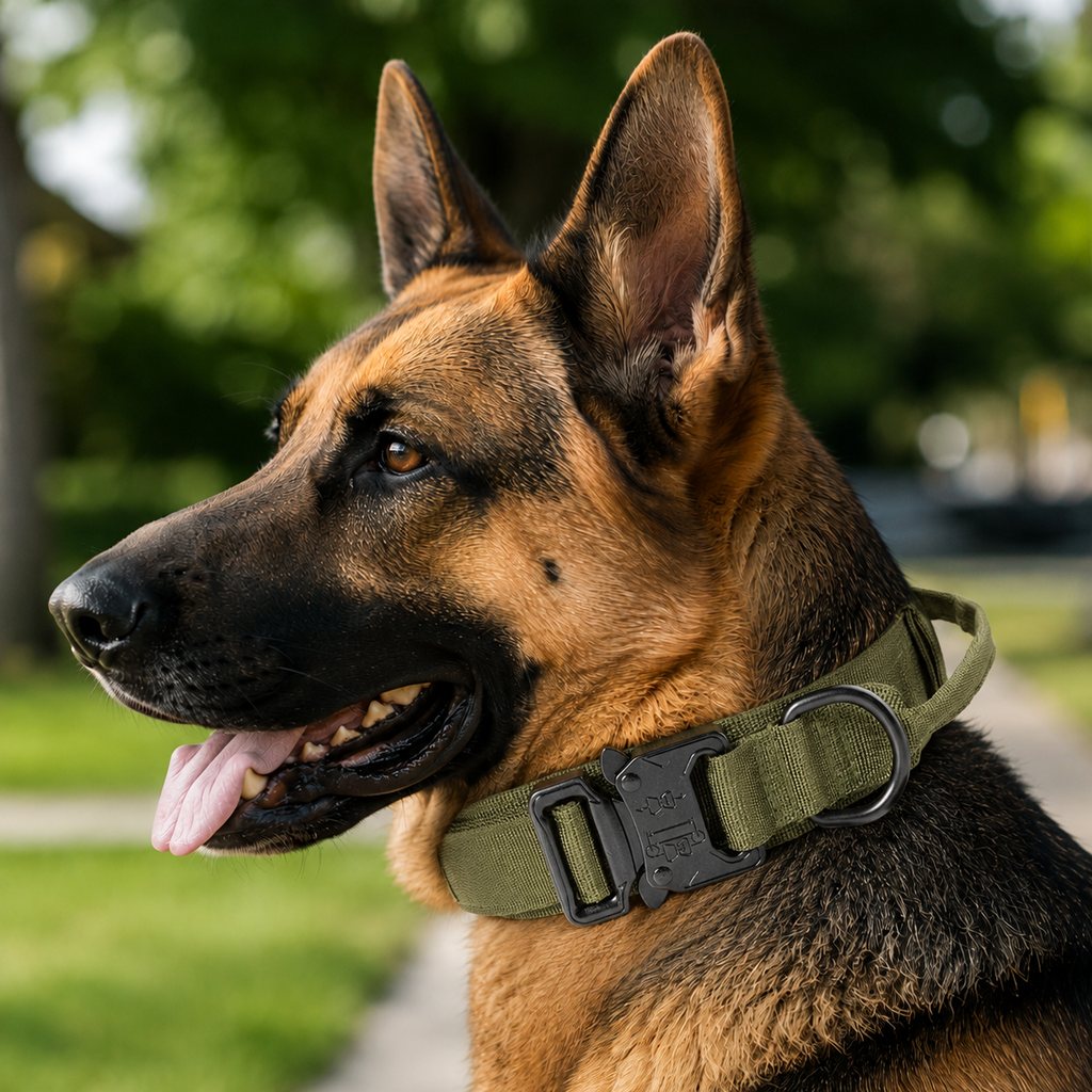 Army Green tactical dog collar only option