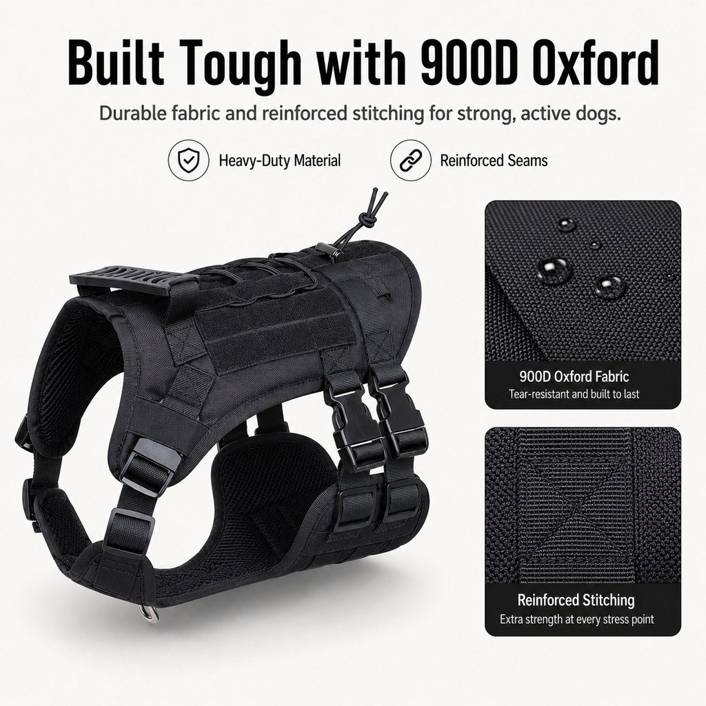 Paws in Awe Tactical Dog Harness Backpack for Large Dogs - Outdoor Walking, Training & Hiking Gear with Load Carrying Pouch image 7