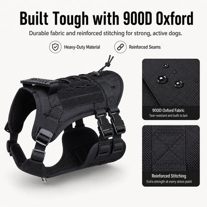 Paws in Awe Tactical Dog Harness Backpack for Large Dogs - Outdoor Walking, Training & Hiking Gear with Load Carrying Pouch image 7