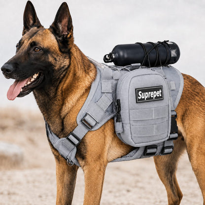 Paws in Awe Tactical Dog Harness Backpack for Large Dogs - Outdoor Walking, Training & Hiking Gear with Load Carrying Pouch image 13