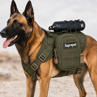 Paws in Awe Tactical Dog Harness Backpack for Large Dogs - Outdoor Walking, Training & Hiking Gear with Load Carrying Pouch image 12
