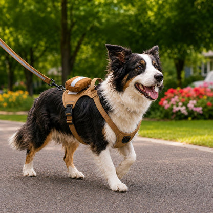 Paws in Awe Tactical Dog Harness with Storage Pouch for Daily Walks, Training & Hiking - Breathable Control Vest with Handle image 14