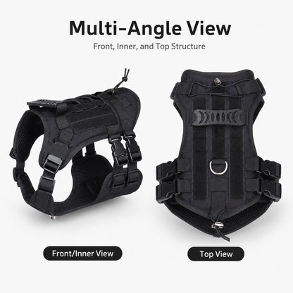 Paws in Awe Tactical Dog Harness Backpack for Large Dogs - Outdoor Walking, Training & Hiking Gear with Load Carrying Pouch image 6