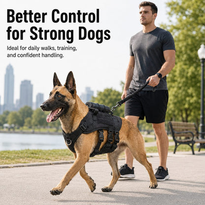 Paws in Awe Tactical Dog Harness Backpack for Large Dogs - Outdoor Walking, Training & Hiking Gear with Load Carrying Pouch image 3