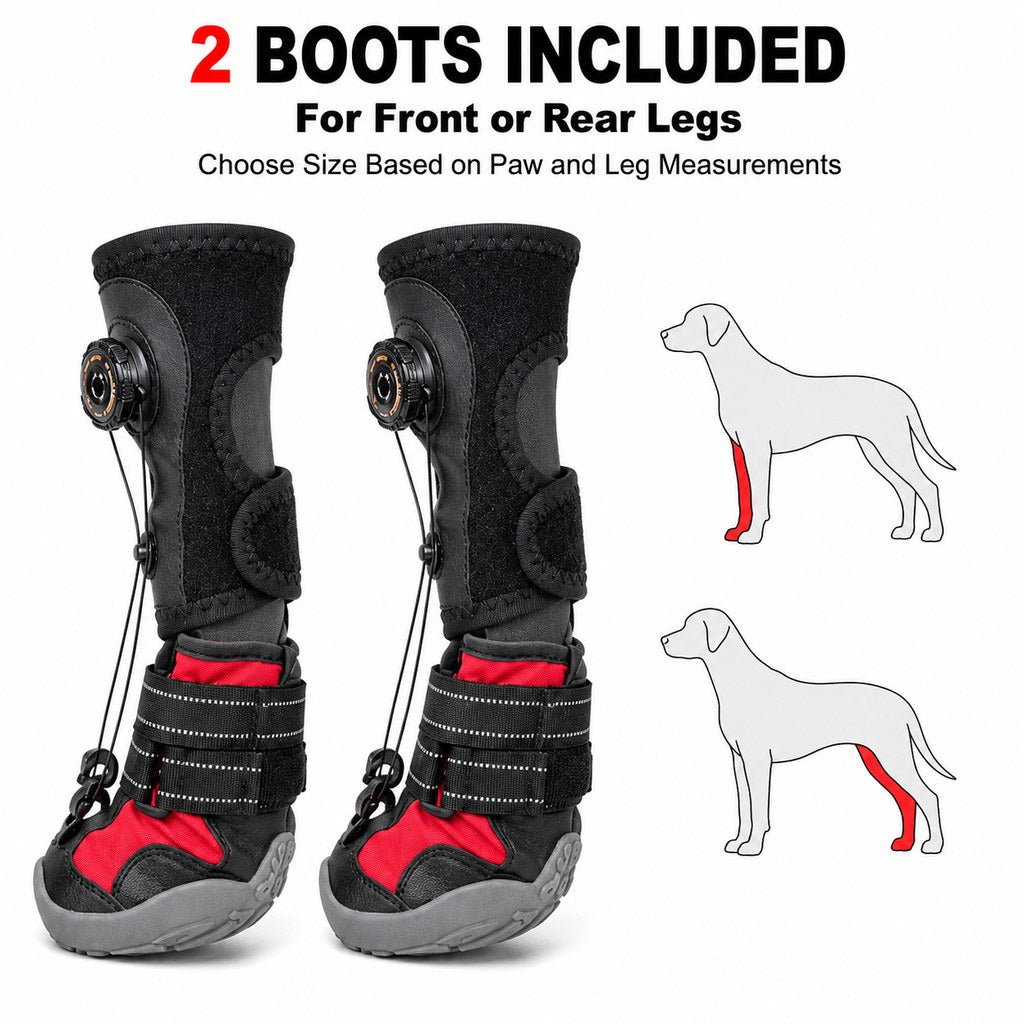 Textured traction outsole dog support boots