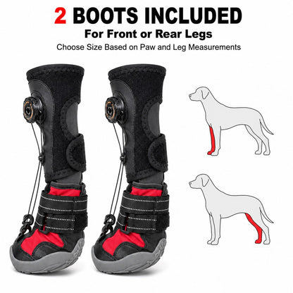 Textured traction outsole dog support boots