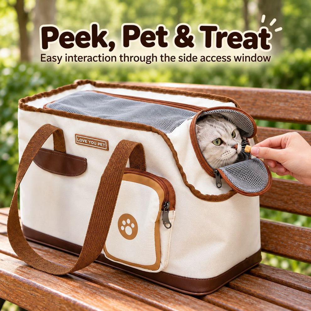Toast Style cat carrier side access window