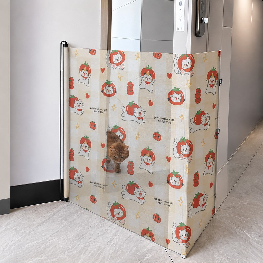 Paws in Awe No-Drill Retractable Pet Gate for Doorways, Kitchens & Stairs - Keep Cats and Dogs Safely Out of Off-Limit Areas