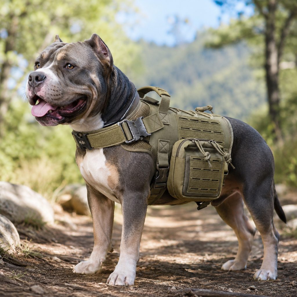 Paws in Awe TrailGuard K9 Tactical Dog Backpack Harness with Dual Side Pouches for Hiking, Camping & Outdoor Walks image 12