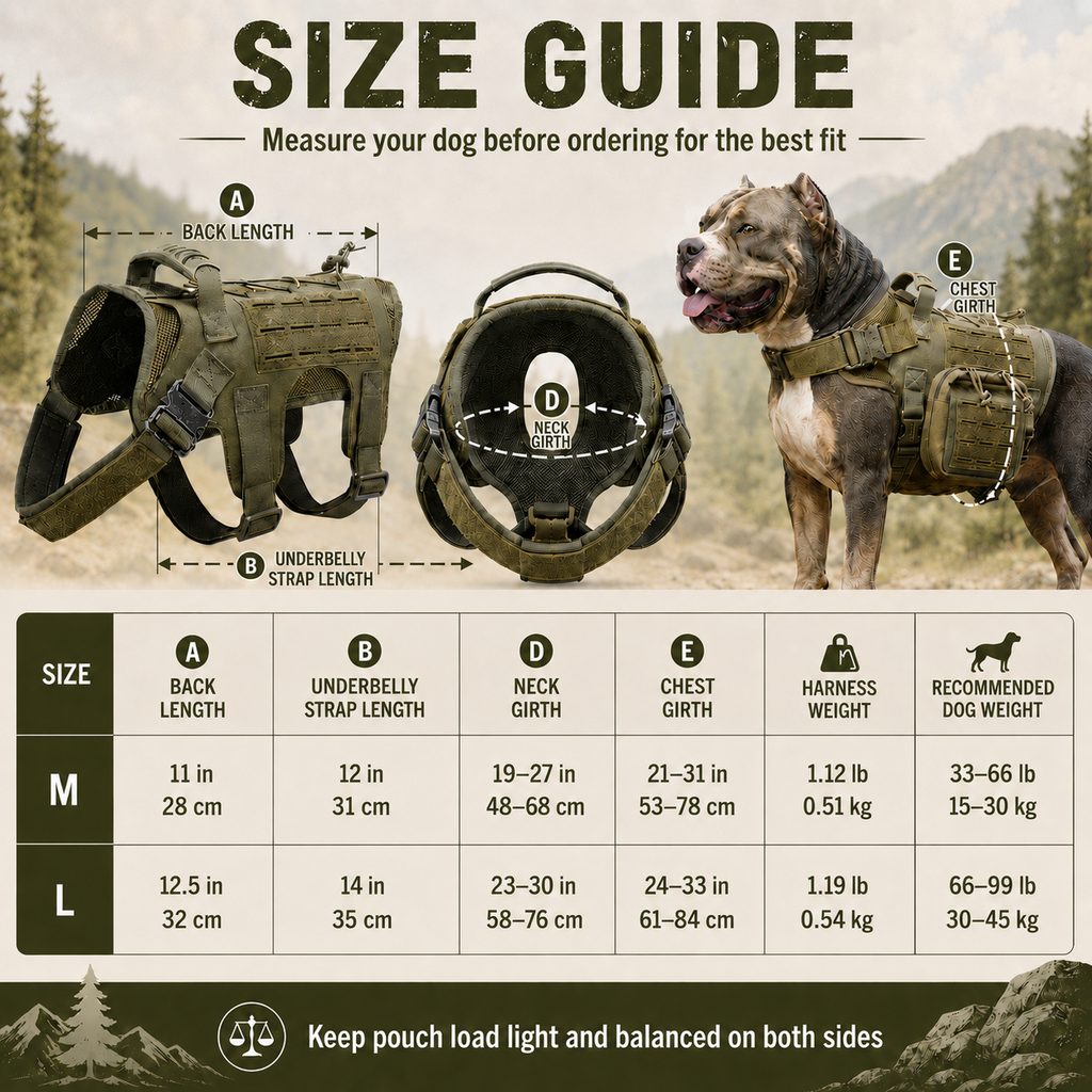 Paws in Awe TrailGuard K9 Tactical Dog Backpack Harness with Dual Side Pouches for Hiking, Camping & Outdoor Walks image 10