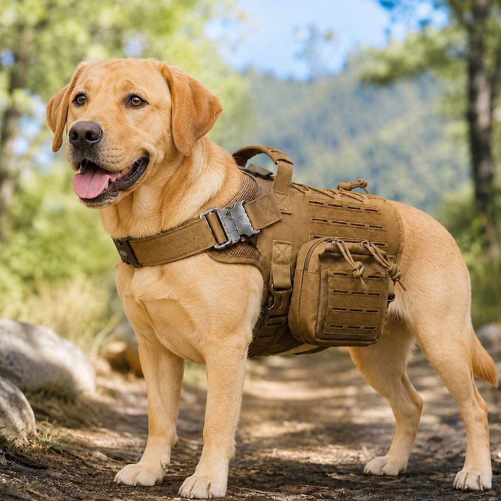 TrailGuard K9 tactical dog backpack harness detail image