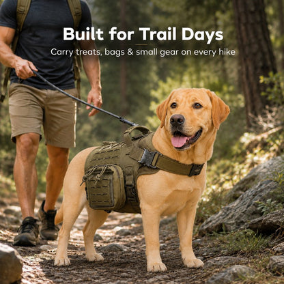 TrailGuard K9 tactical dog backpack harness detail image