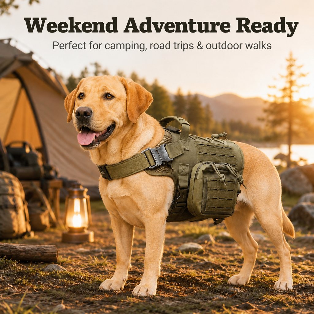 TrailGuard K9 tactical dog backpack harness detail image