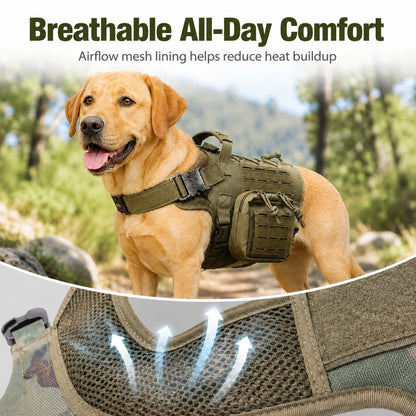 TrailGuard K9 tactical dog backpack harness detail image