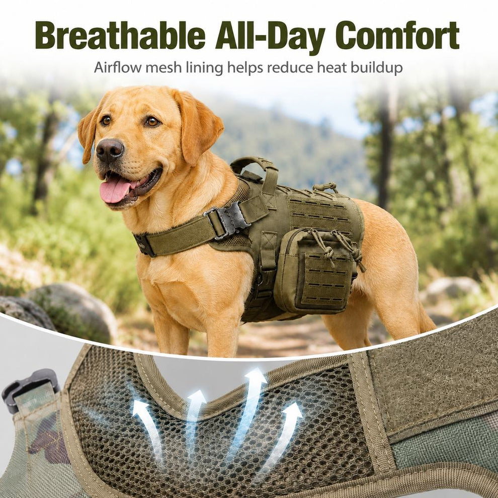 TrailGuard K9 tactical dog backpack harness detail image