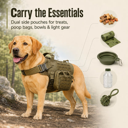 TrailGuard K9 tactical dog backpack harness detail image