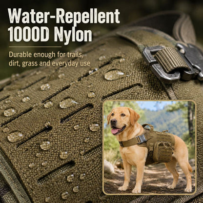 TrailGuard K9 tactical dog backpack harness detail image
