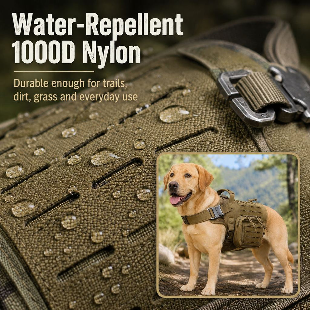 TrailGuard K9 tactical dog backpack harness detail image