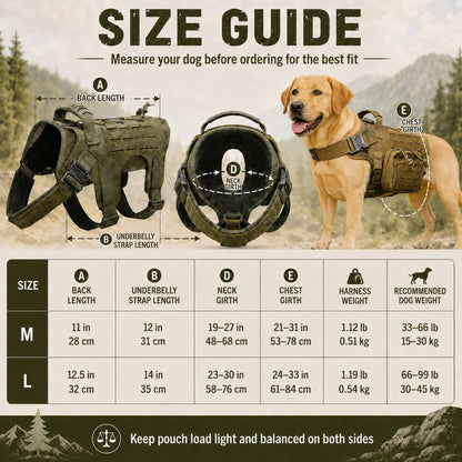 TrailGuard K9 tactical dog backpack harness detail image