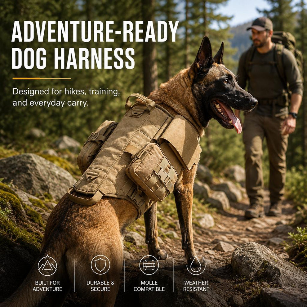 Paws in Awe TrailGuard K9 Tactical Dog Backpack Harness for Hiking, Training & Better Control on Outdoor Walks image 2
