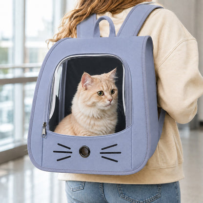 Paws in Awe Transparent Cat Backpack Carrier for Travel & Vet Visits - Breathable, Roomy Pet Backpack for More Comfortable Trips image 13