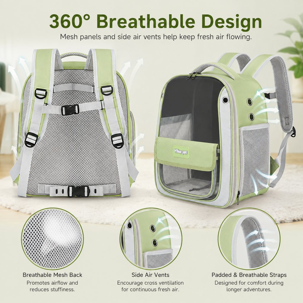 Paws in Awe Transparent Cat Backpack Carrier for Travel & Vet Visits - Breathable, Roomy Pet Backpack for More Comfortable Trips image 8