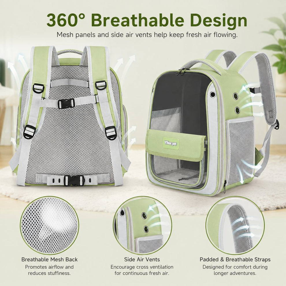 Paws in Awe Transparent Cat Backpack Carrier for Travel & Vet Visits - Breathable, Roomy Pet Backpack for More Comfortable Trips image 8