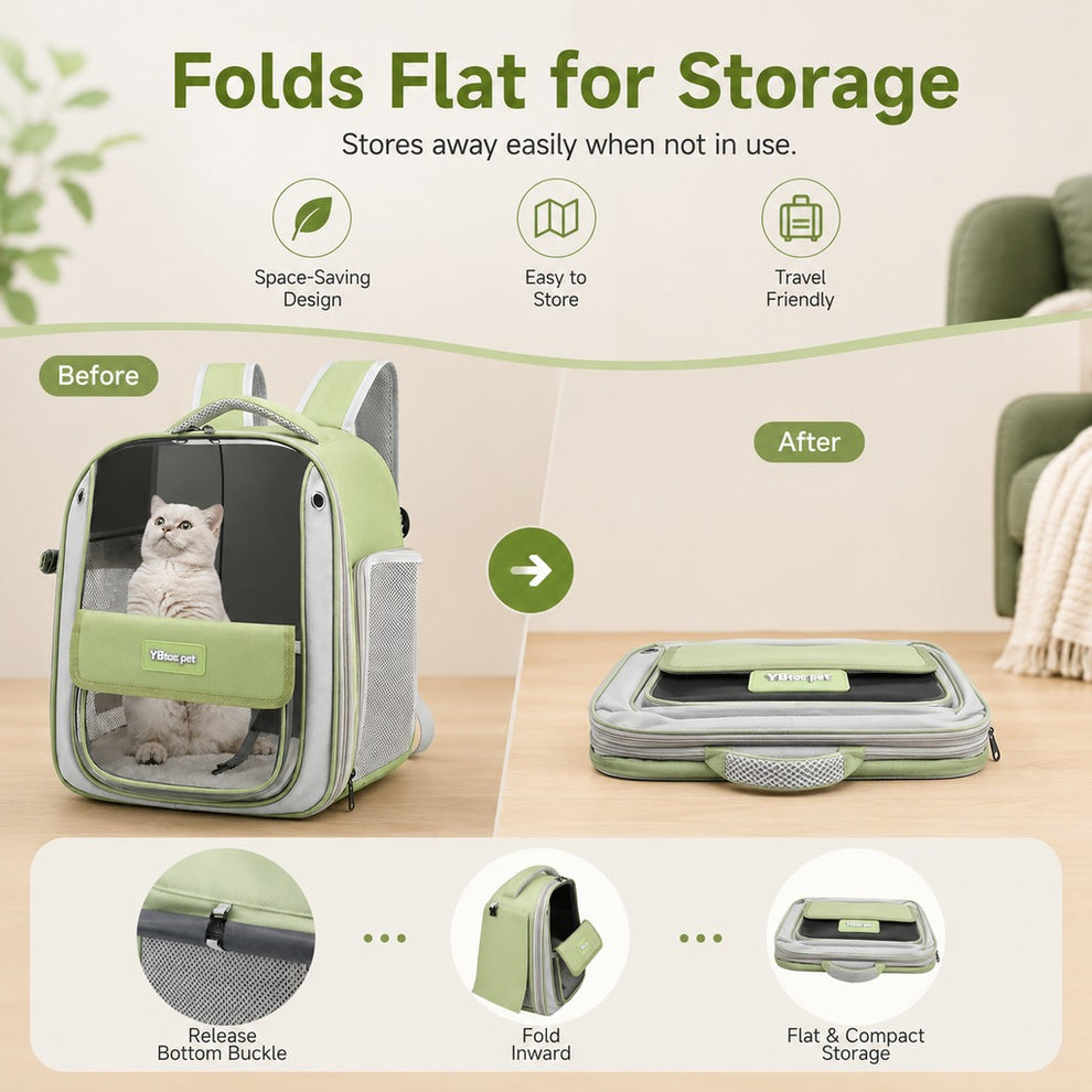 Paws in Awe Transparent Cat Backpack Carrier for Travel & Vet Visits - Breathable, Roomy Pet Backpack for More Comfortable Trips image 10