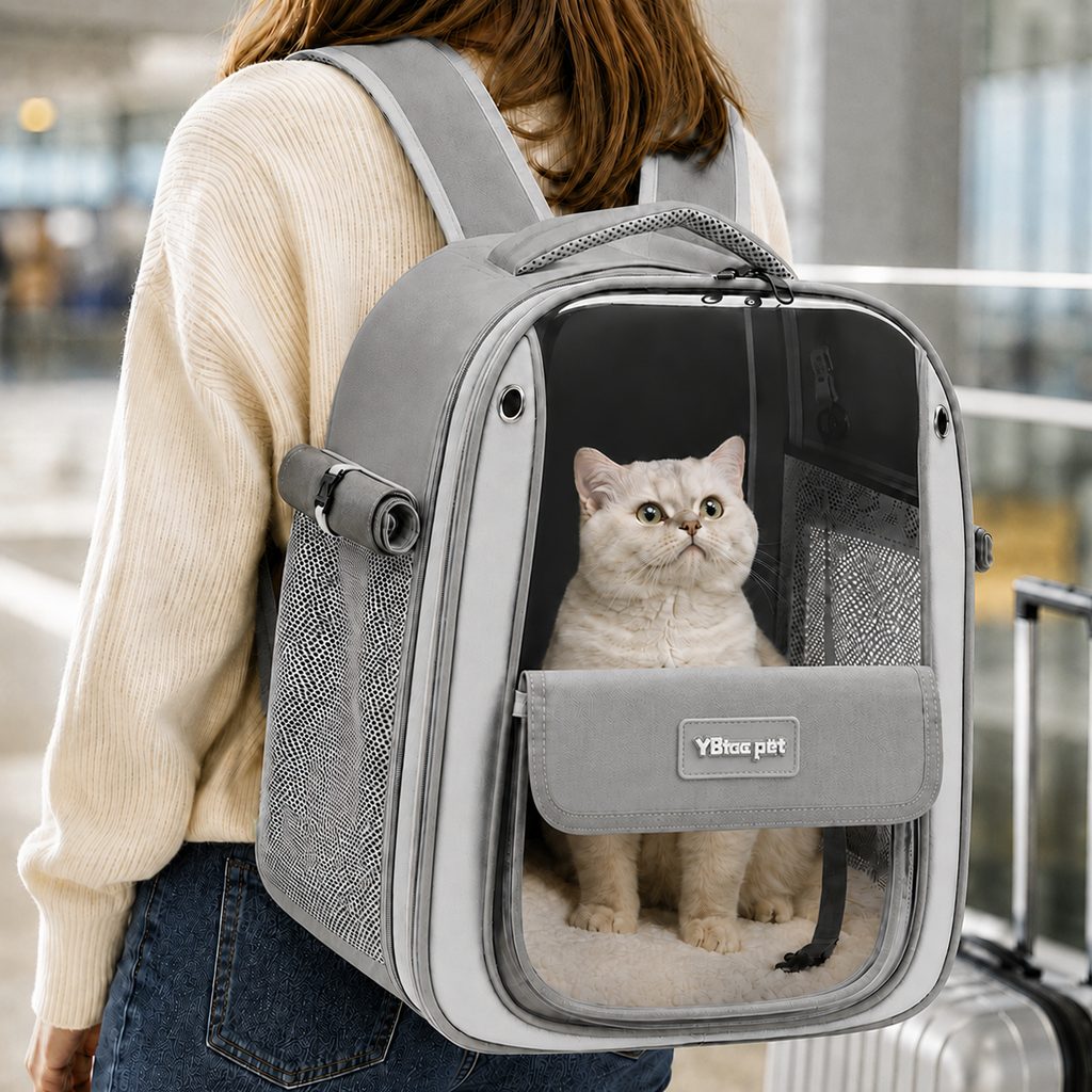 Paws in Awe Transparent Cat Backpack Carrier for Travel & Vet Visits - Breathable, Roomy Pet Backpack for More Comfortable Trips image 16