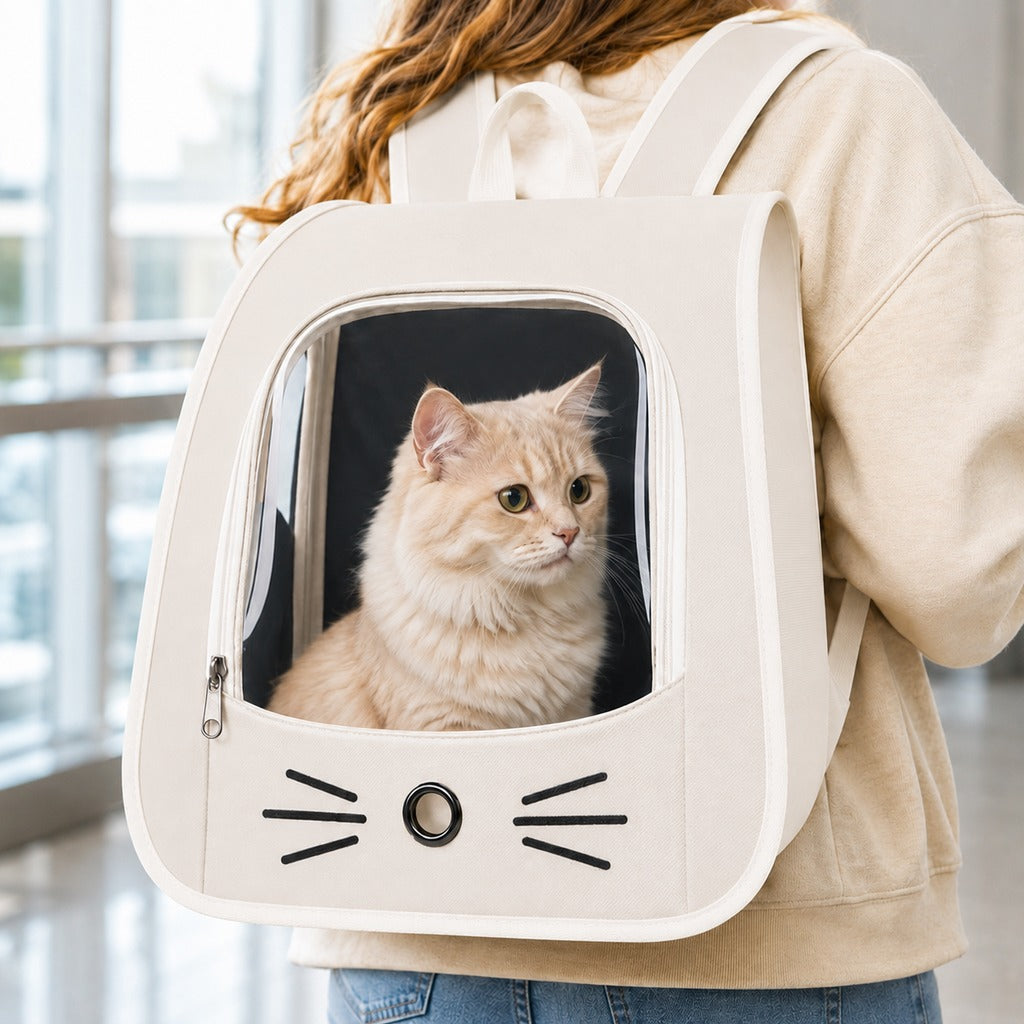 Paws in Awe Transparent Cat Backpack Carrier for Travel & Vet Visits - Breathable, Roomy Pet Backpack for More Comfortable Trips image 11